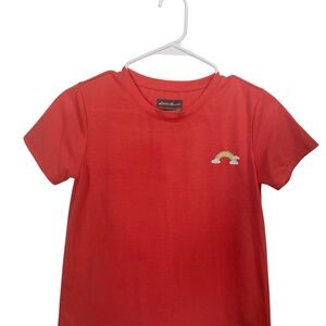 Pink Kids T-Shirt with Rainbow Design